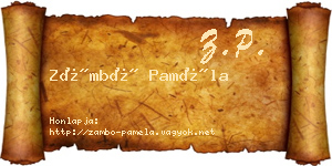 Zámbó Paméla névjegykártya