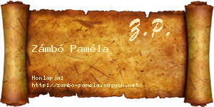 Zámbó Paméla névjegykártya